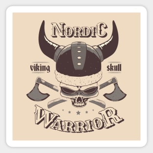 Nordic Warrior, Viking Skull Sticker